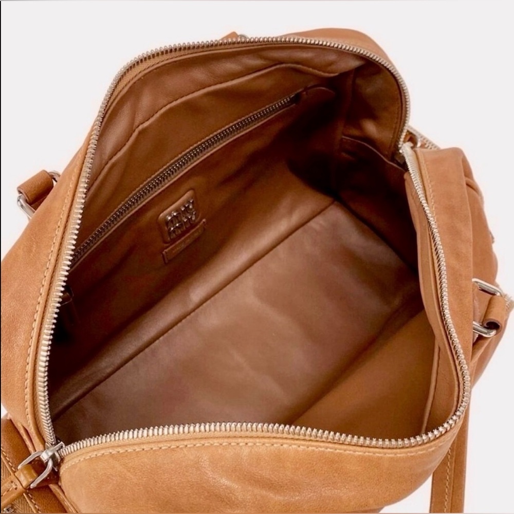 Miu Miu Top Handle Shoulder Bag Handbag Tote with Pockets in Brown Nappa Leather - Picture 14 of 14